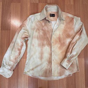 MKY Melvin Kymenty Made in Italy Mens Large Tie Dye Button Down, RARE, $40